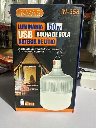 Luminária USB bolha de bola bateria de lítio 50W INVAS IN-358