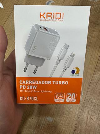Carregador turbo PD 20W KD-670CL