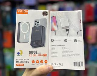 Power Bank 10.000 mah Carregador Portátil Magnético Bateria Externa Compátivel com Magsafe KD998