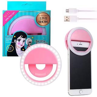 Ring Light para Celular Rosa
