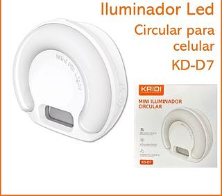 ￼Iluminador Led Circular Mini Portátil para celular KAIDI KD-D7