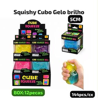 Squishy Cubo de Gelo Brilho 5CM 金粉冰块