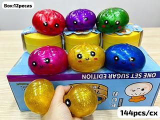 Squishy BAOZI grande 8.5CM果胶包子细金粉