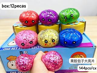 squishy baozi grande 8.5CM 果胶包子大亮片