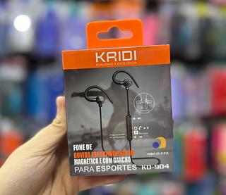 ￼Fone de Ouvido Sem fio Bluetooth TWS Esportivo Magnético e com Gancho Kaidi KD-904