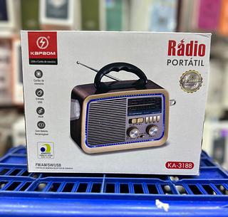 Rádio Bluetooth ka-3188 Sem Fio com Lanterna, USB e Cartão TF