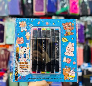 Livro de Colorir + Canetas – Kit Infantil Cute – Edição Especial